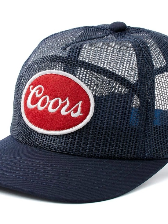 Huckberry Other - Coors Banquet Navy Mesh Trucker Hat with Red Logo Patch